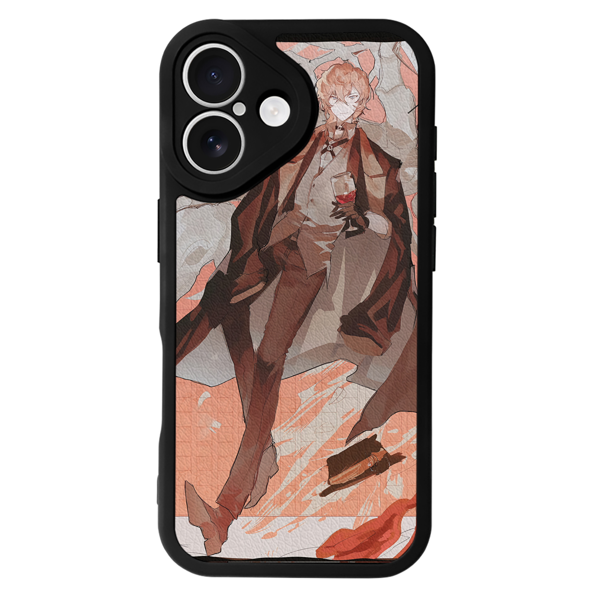 （画像用） 文豪ストレイドッグス Bungo Stray Dogs 【iPhone 16シリーズ対応】シリコンスマホケース（レザー調） 材質：シリコン